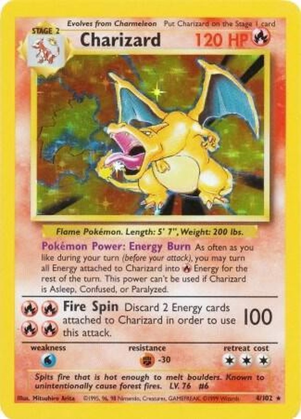 Charizard 1999 Base Set 1st Edition Unlimited #4